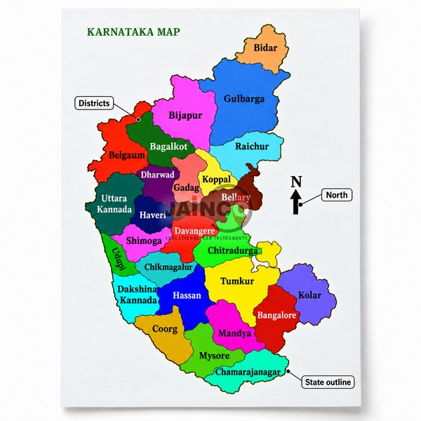 Karnataka Political Map Chart